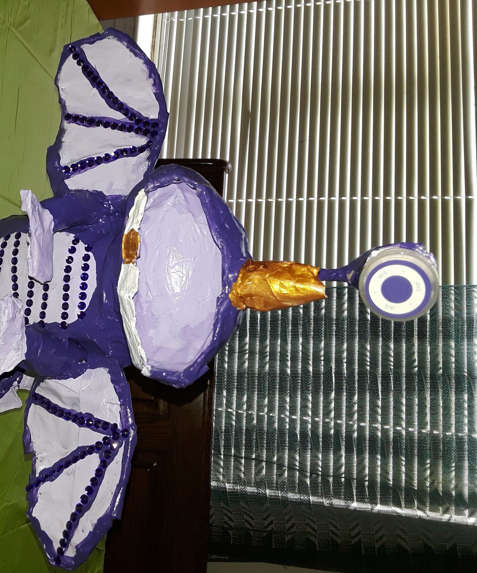 One Eyed, One Horned, Flying Purple People-Eater, in Paper Mache' !! (Violet)