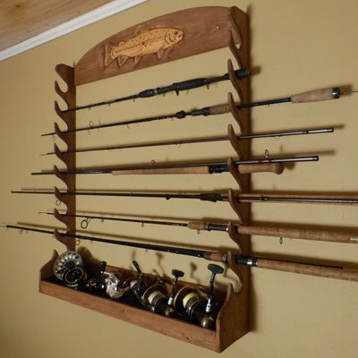 wall mount fishing rod holder plans Offshore Rack Organizer The Wall is a space DIY Fishing Rod Storage Rack