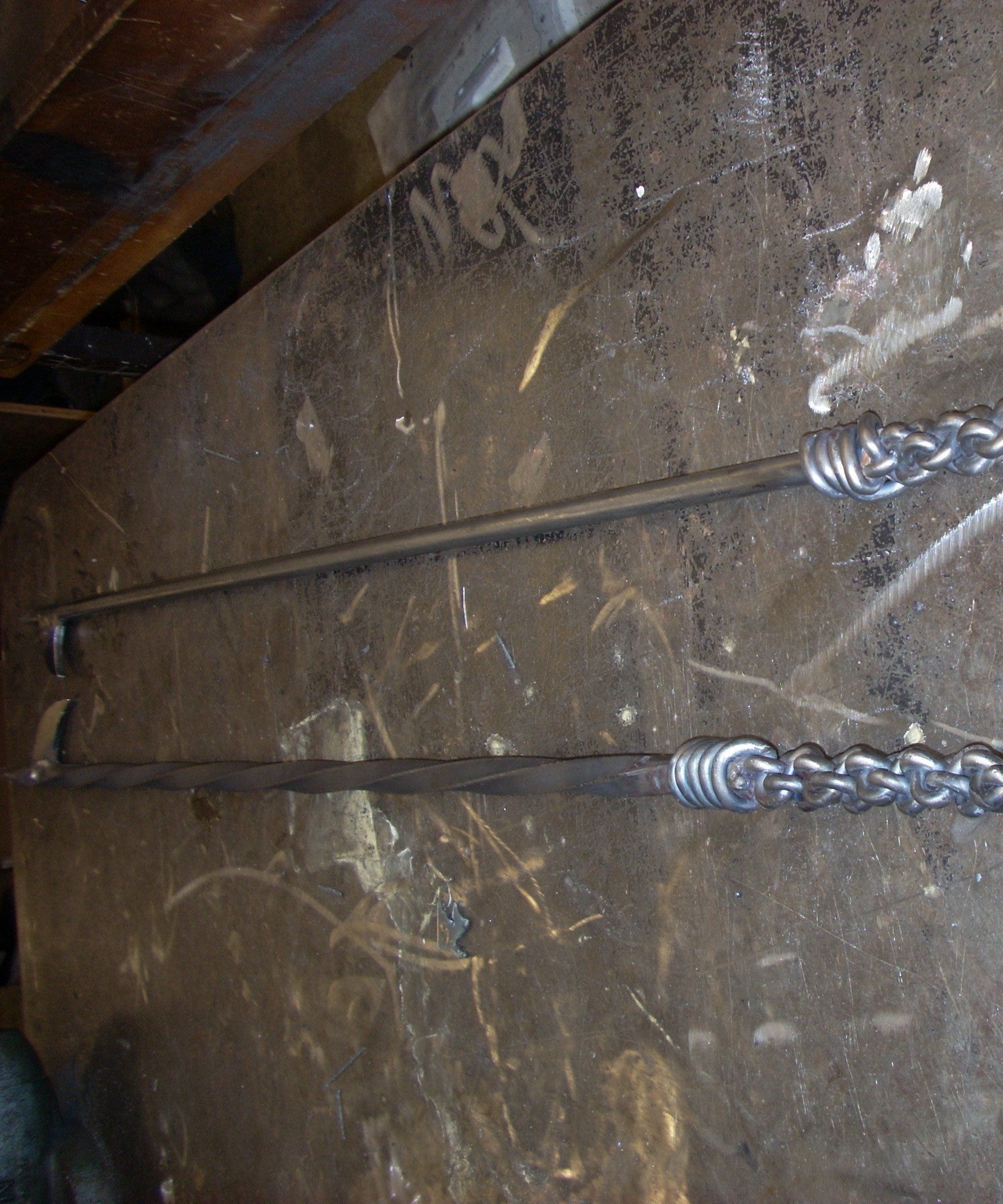 Tied and Forged Fire Poker