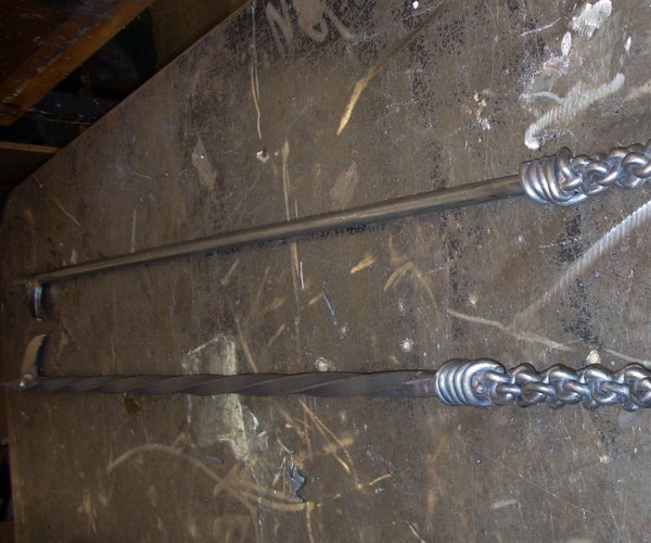 Tied and Forged Fire Poker