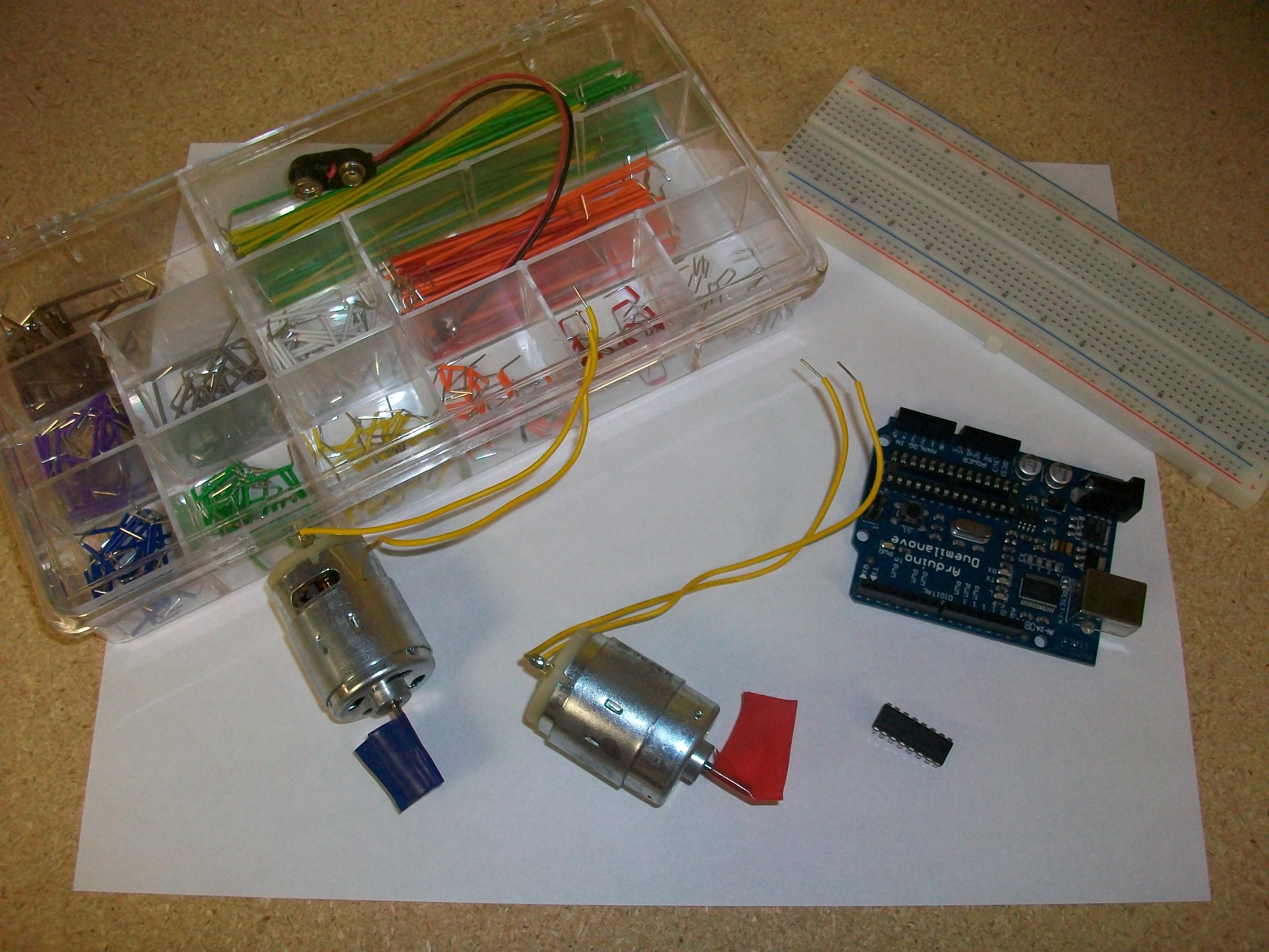 Dual Motor Driver With Arduino Using a SN754410NE Quad Half