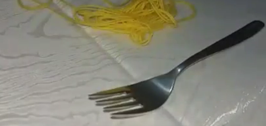     POM POM MADE WITH FORK 