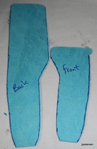 Cutting Out the Leather Front and Transferring the Shape to What Will Become the Back Piece