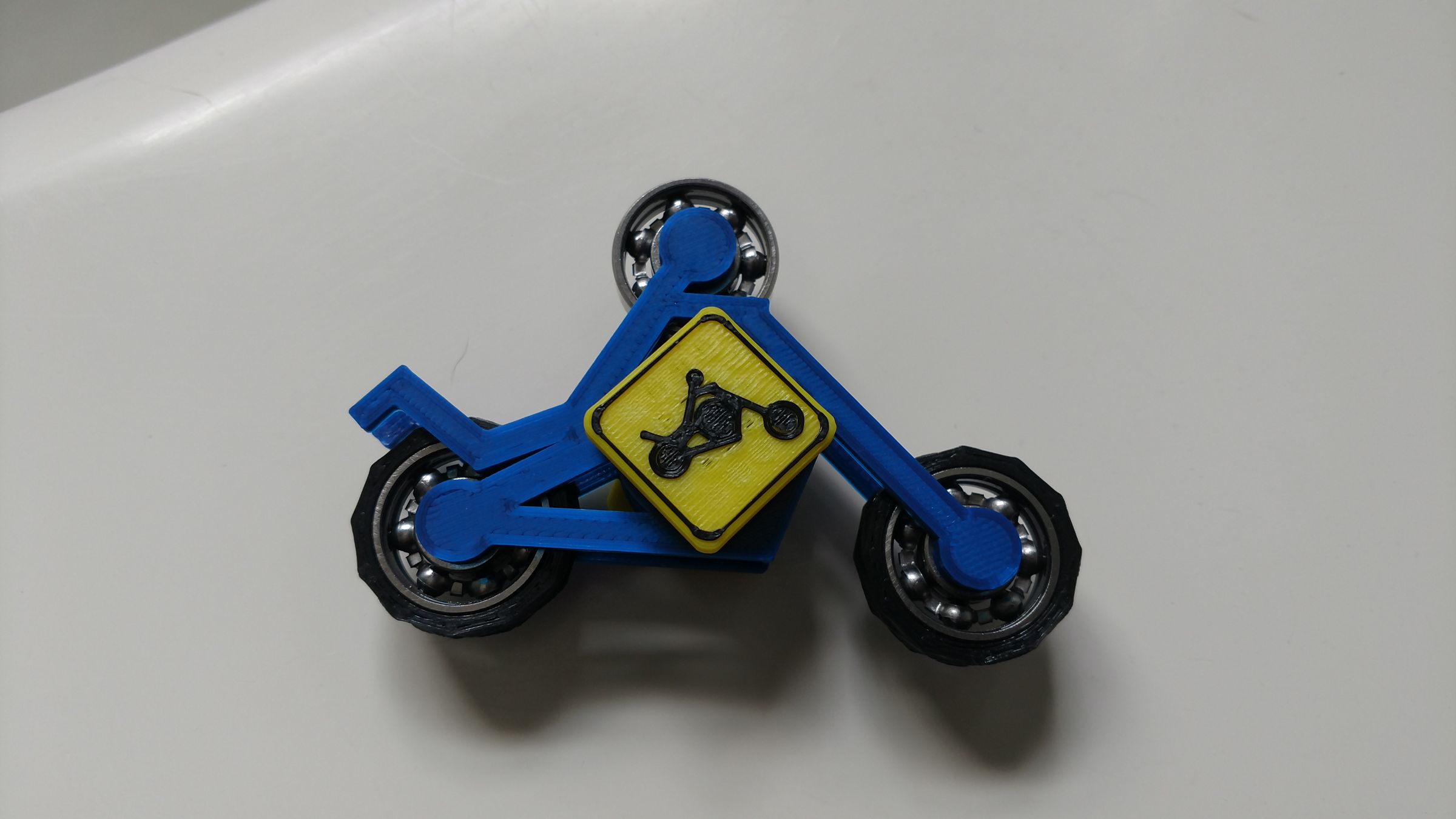 MOTORCYCLE STICKMAN FIDGET SPINNER