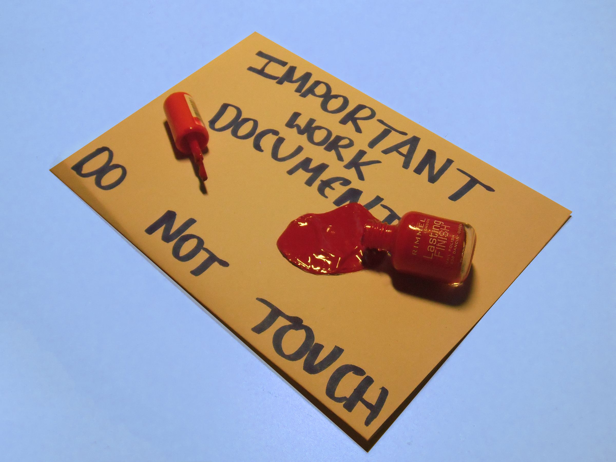 Nail Varnish Spill (Prank)