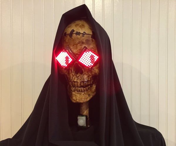 Halloween Talking Skull With Animated Eyes