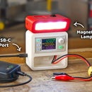 Portable USB-C Lab Bench Power Supply With Magnetic Lamp