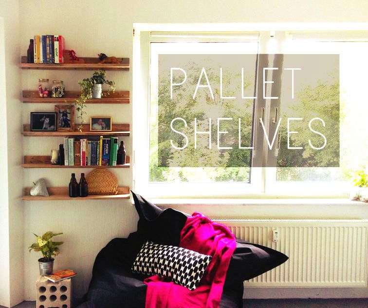 SIMPLE PALLET SHELVES
