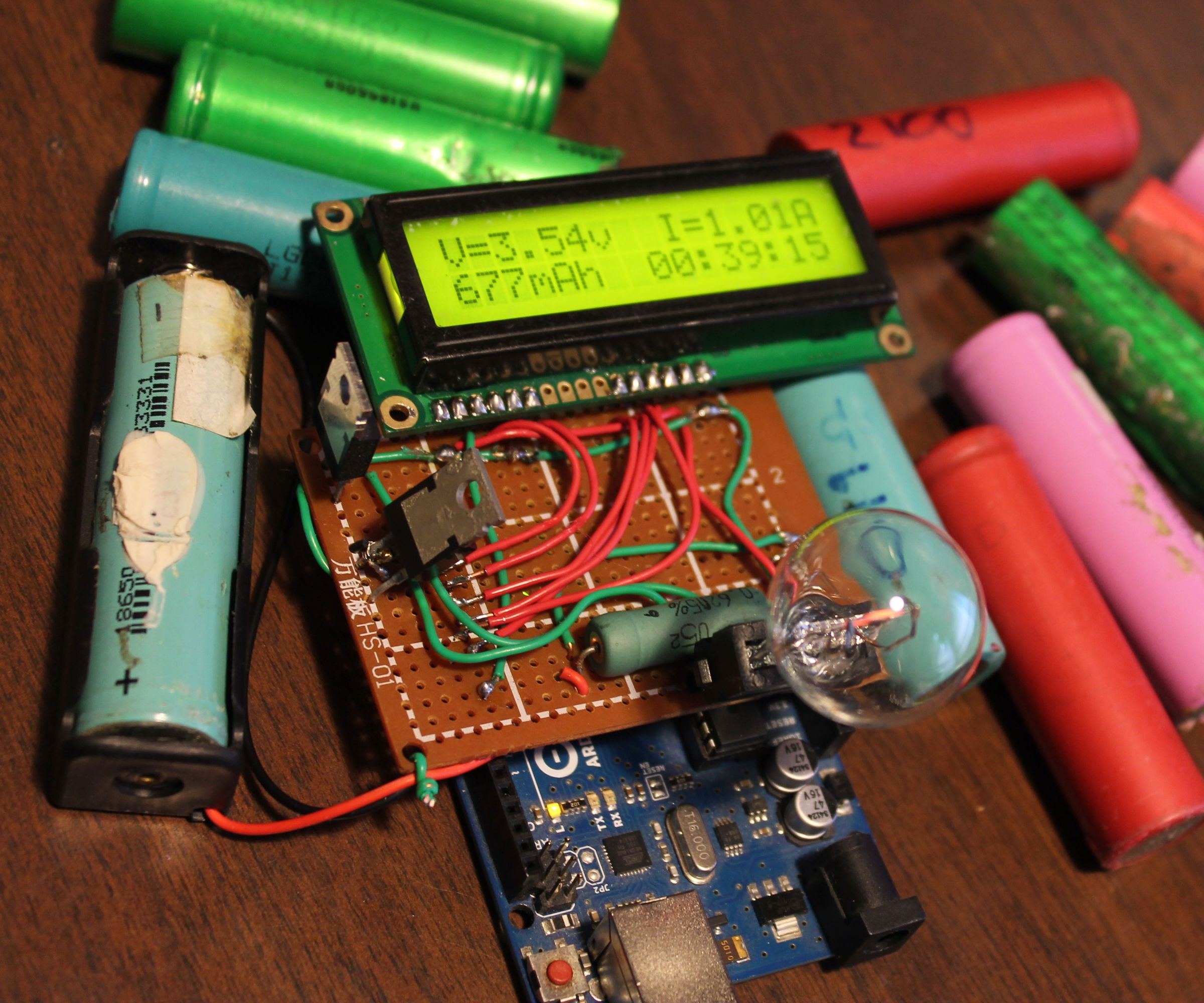 Measure Li-ion cell capacity with an arduino