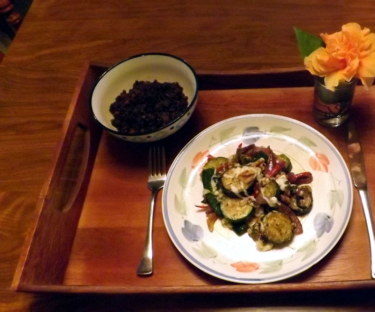 Sauteed Zucchini, Poblano Peppers & Red Onions