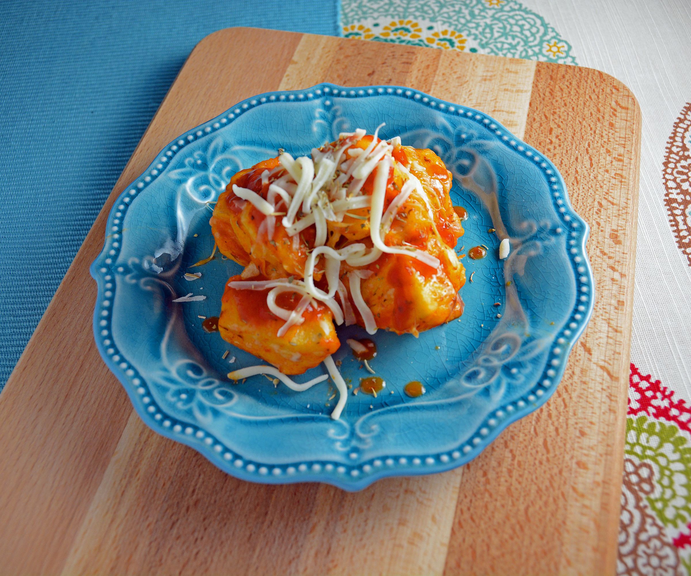 Kid-Friendly!  Microwave Pizza Bubble Bread