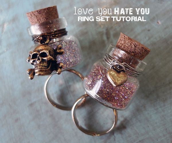 Love You / Hate You Ring Set