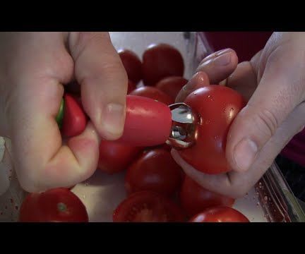 Easily De-stem a Tomato Lifehack