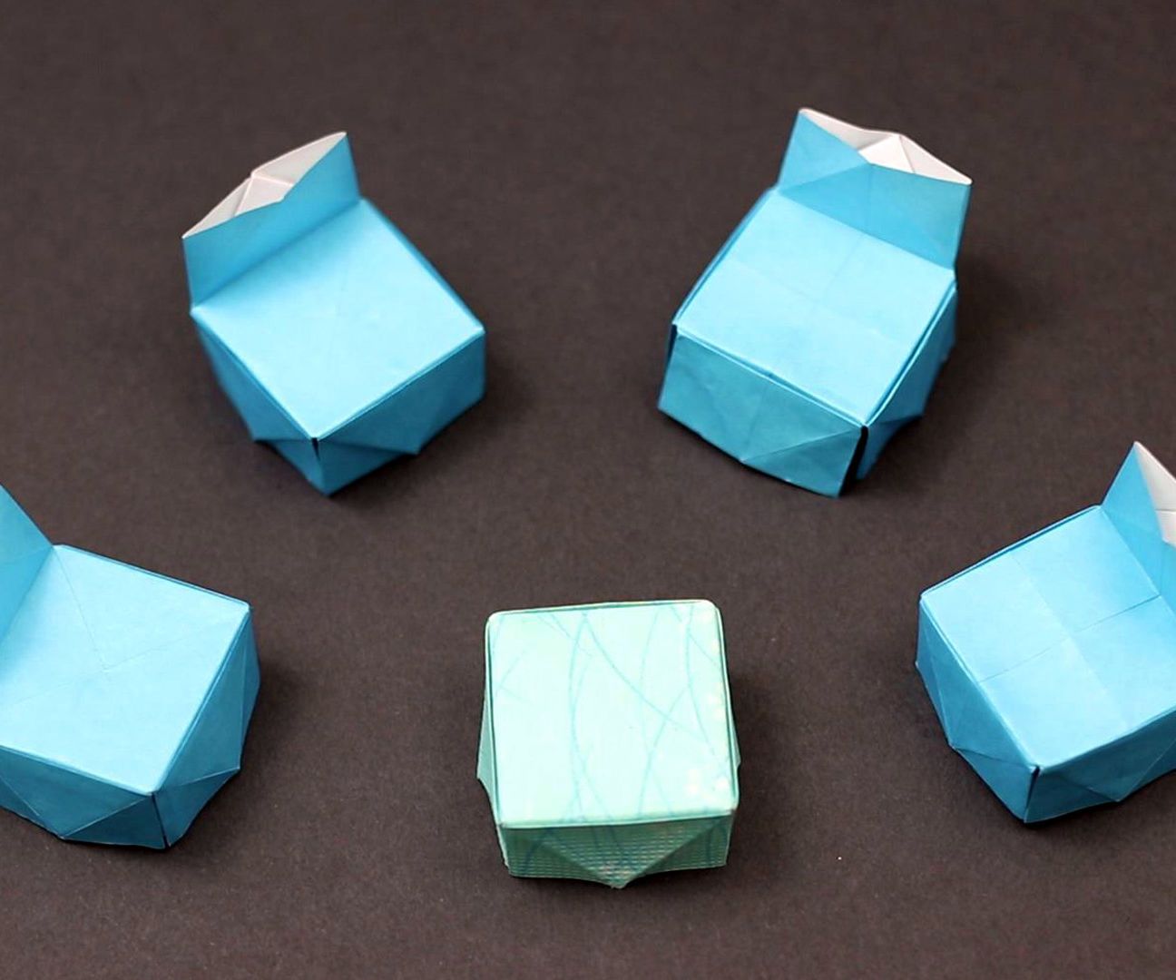 Easy Origami Table and Chair (Paper Craft)