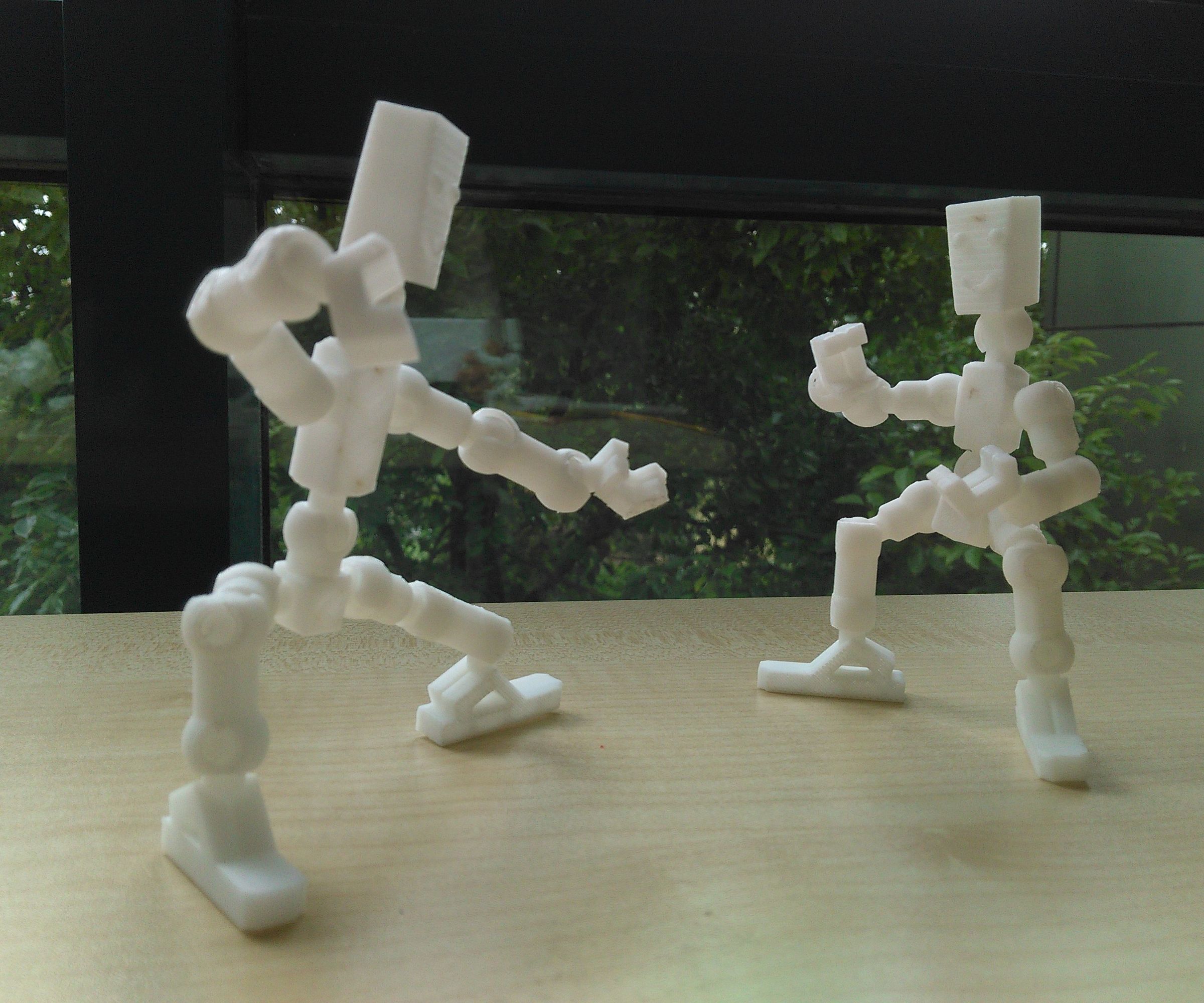 一体3D打印骨骼机器人