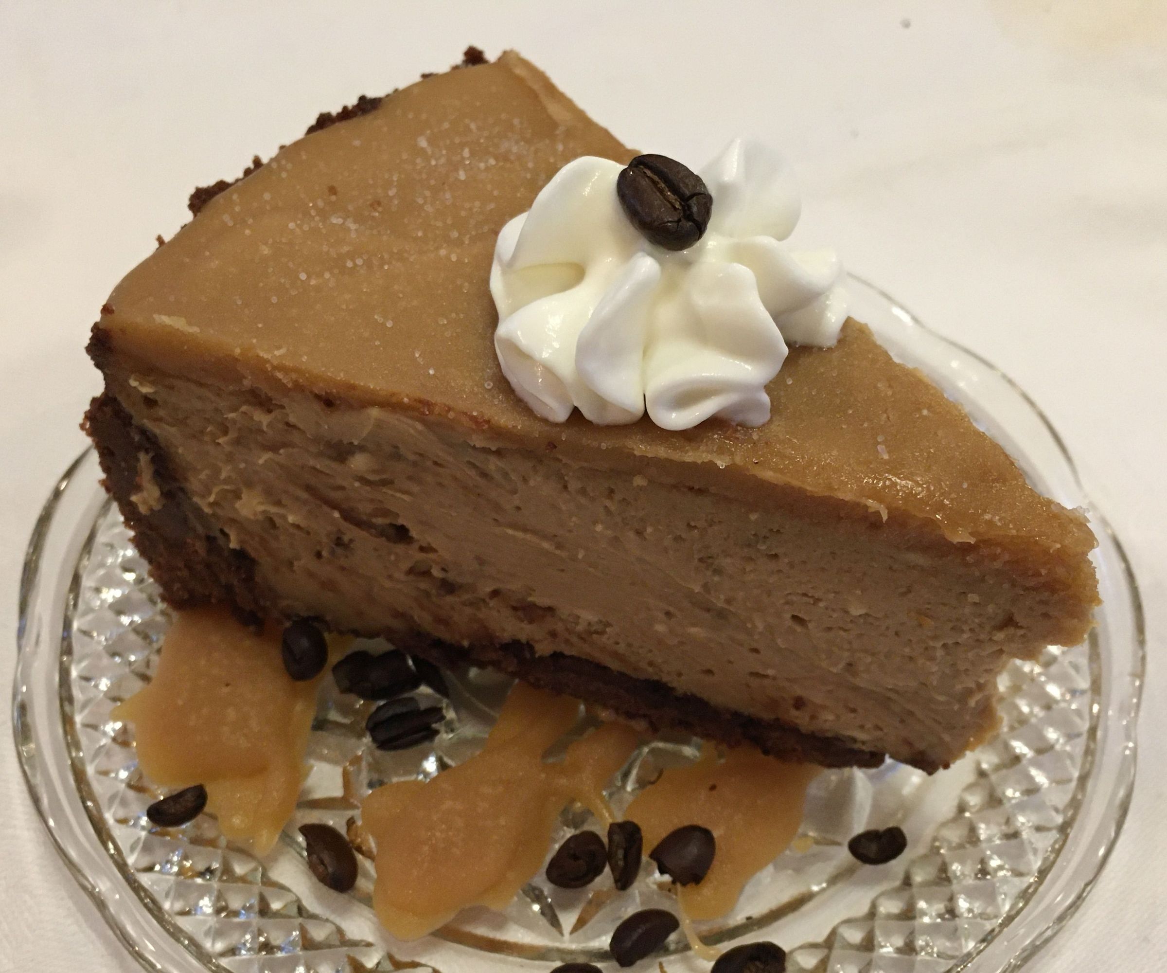 Triple Coffee Salted Caramel Cappuccino Cheesecake