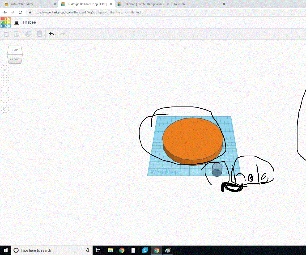 How to Make a Frisbee on Tinkercad Instructions