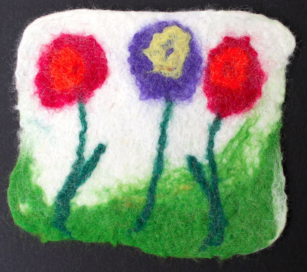 Easy Felted Coaster - Kid Project