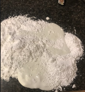 Step 8: Pour Mix Onto Sugar