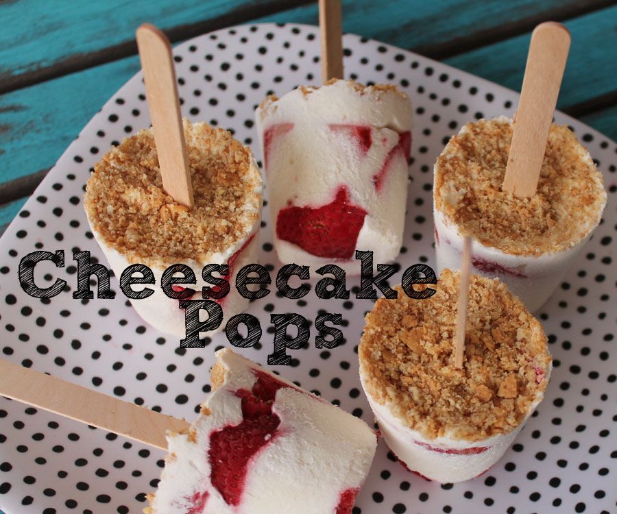 Strawberry Cheesecake Frozen Pops!