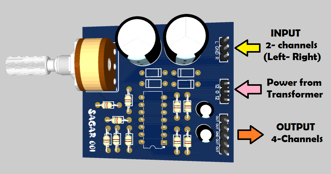 LM324 Based 4 Channel Audio Preamplifier Circuit : 8 Steps - Instructables