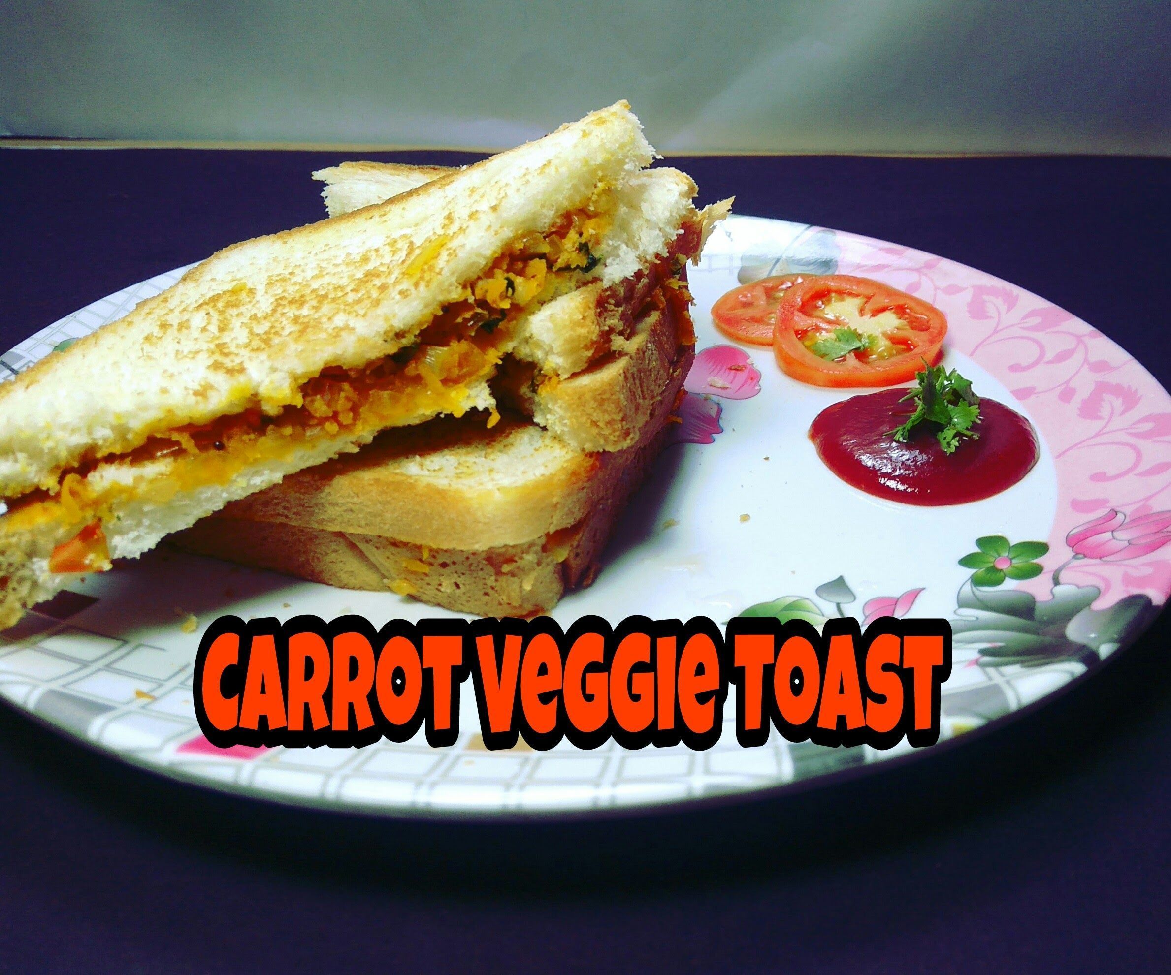 Carrot Veggie Toasted Sandwich