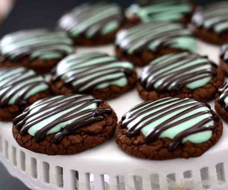 Double Fudge Mint Cookies