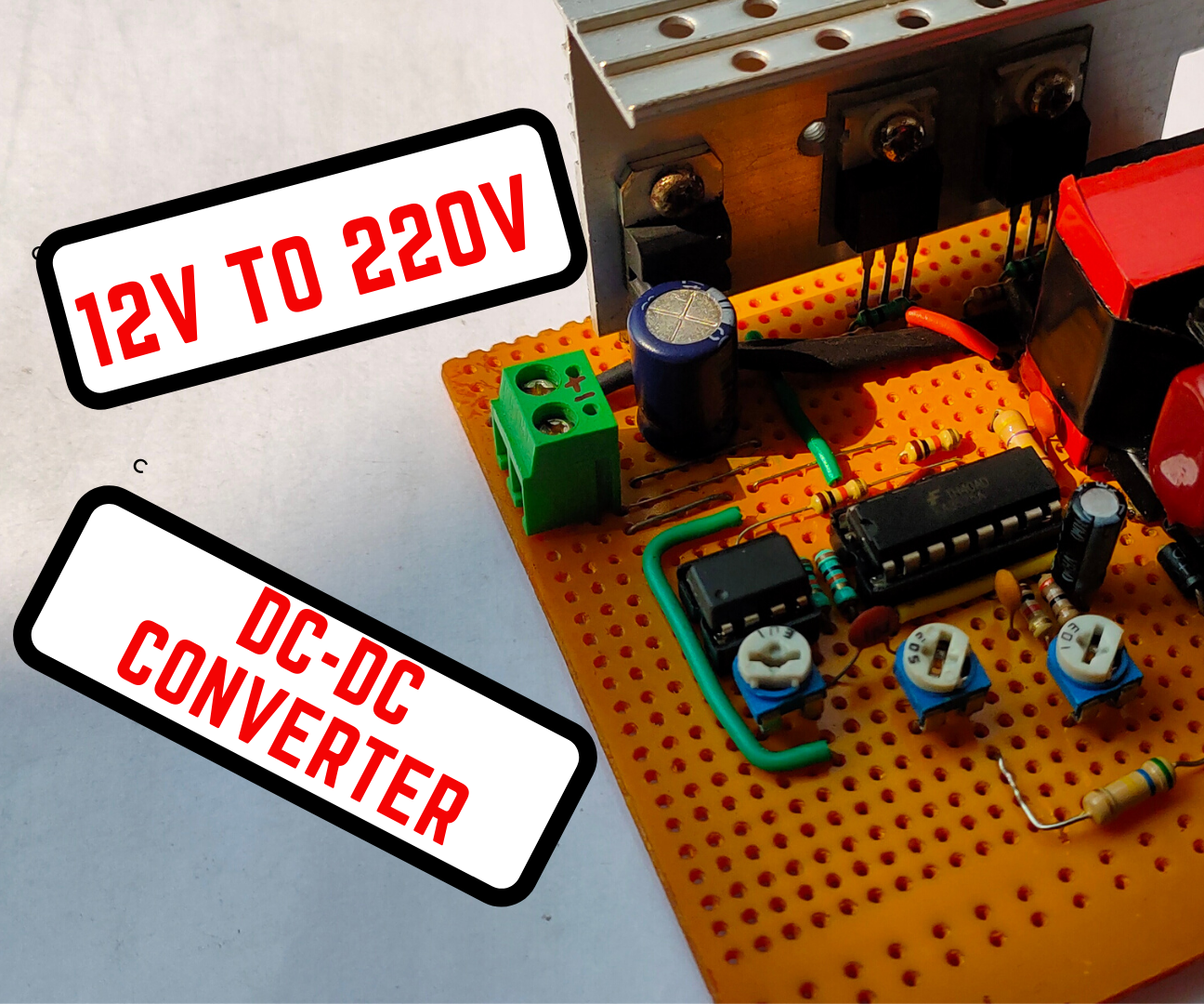 200Watts 12V to 220V DC-DC Converter