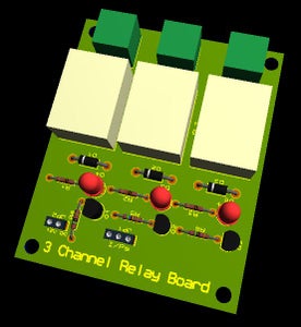 3 Channer 12V DC Relay Board