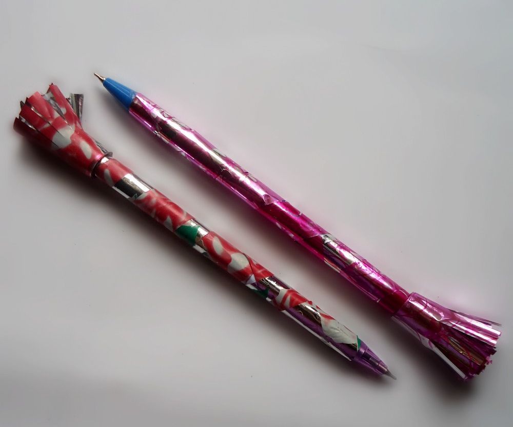 Pretty Wrapping Paper Wrapped Pen.