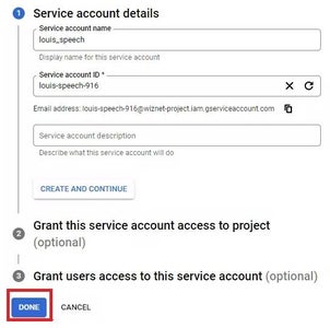 Create User Credentials
