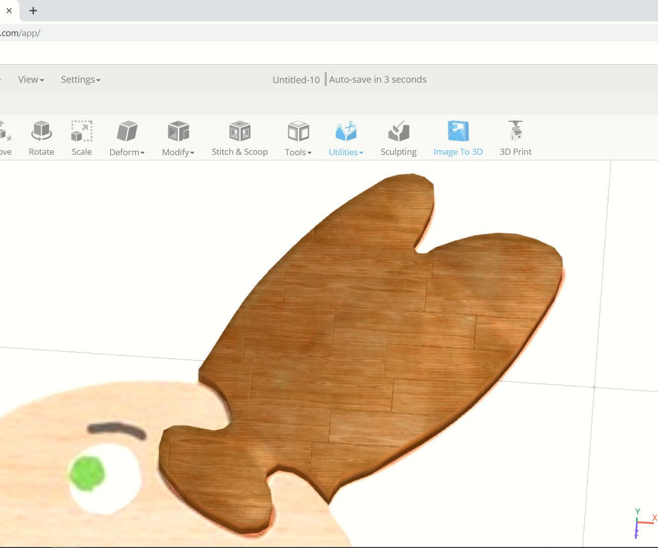 SelfCAD Tracking Image WIth Line and Spline