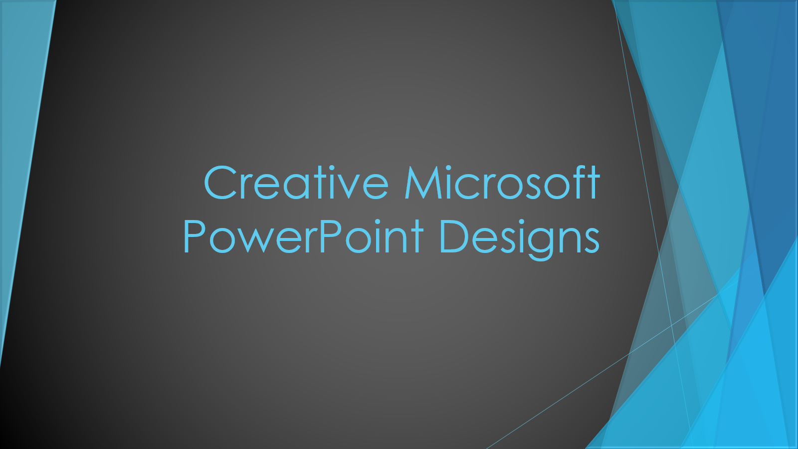 Creative Microsoft PowerPoint Designs.