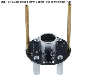 Fix 2pcs Spliced 46mm Copper Pillar on the Bigger PCB