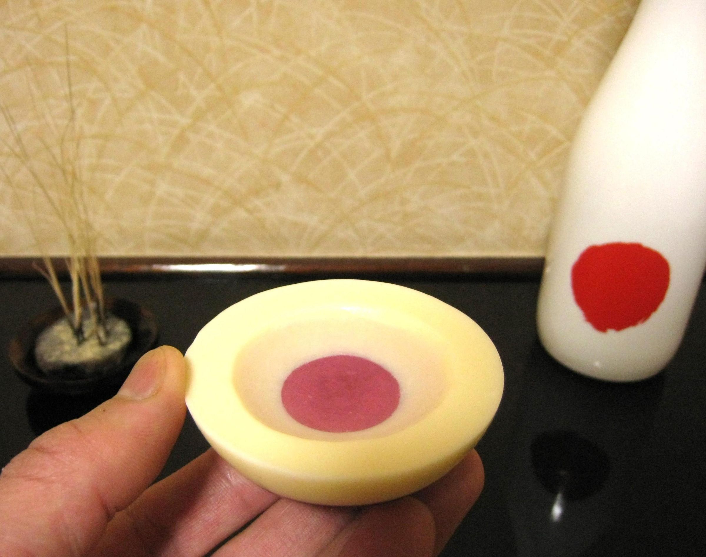 Rising Sun Sake Cup Making From Chocolate