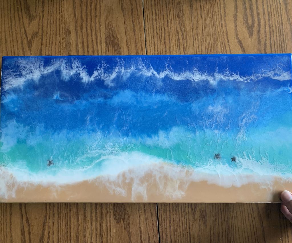 Resin Canvas Art for Beginners 4 Steps Instructables