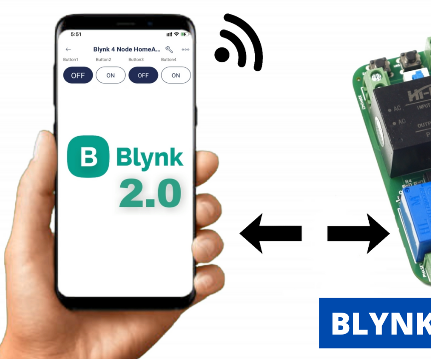  Blynk 2.0 & 4 Node SMT Smart Home-Automation PCB.