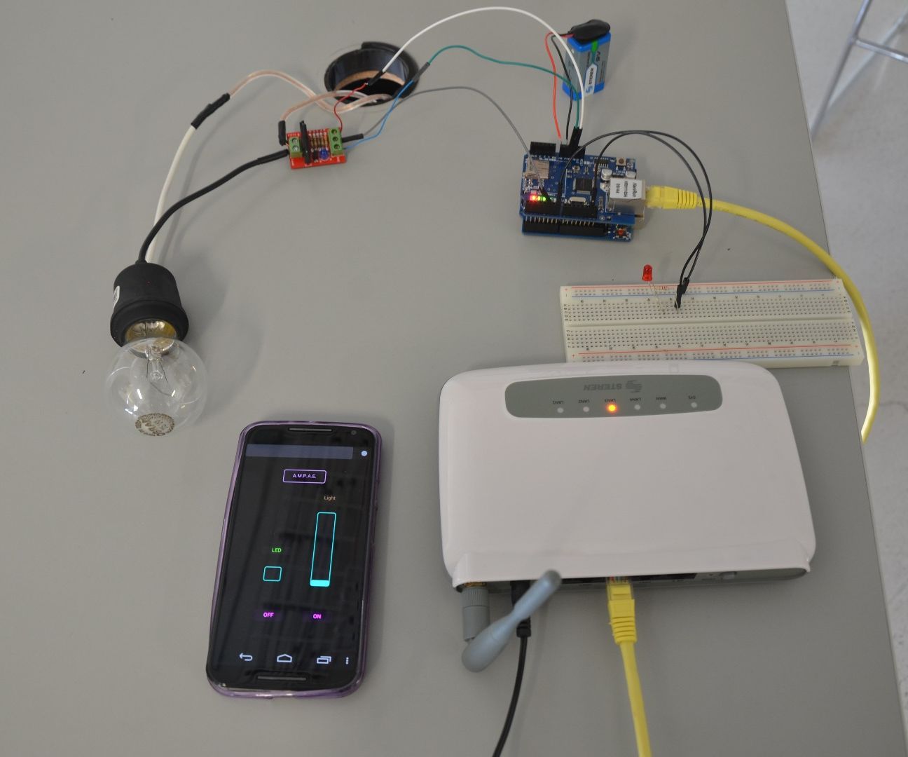 TouchOSC and Arduino Ethernet Shield to Control Energy (A.M.P.A.E.)