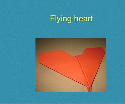 The Flying Heart Paper Airplane