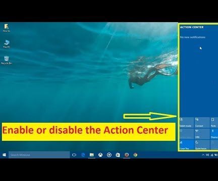 How to disable the Action Center in Windows 10 