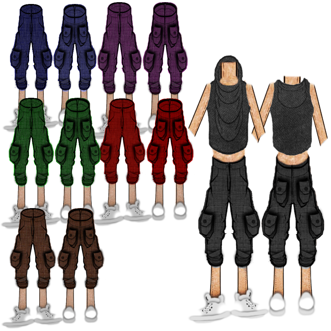 BAGGY and CROPPED : CROPPED DENIM/KHAKI PANTS