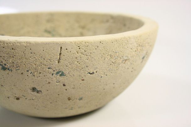 Smash and Grab Bowl_Cast Concrete + Glass.