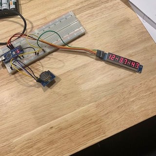 Digital Clock Project Using 8 Digit 7 Segment MAX7219 Module : 5 Steps ...