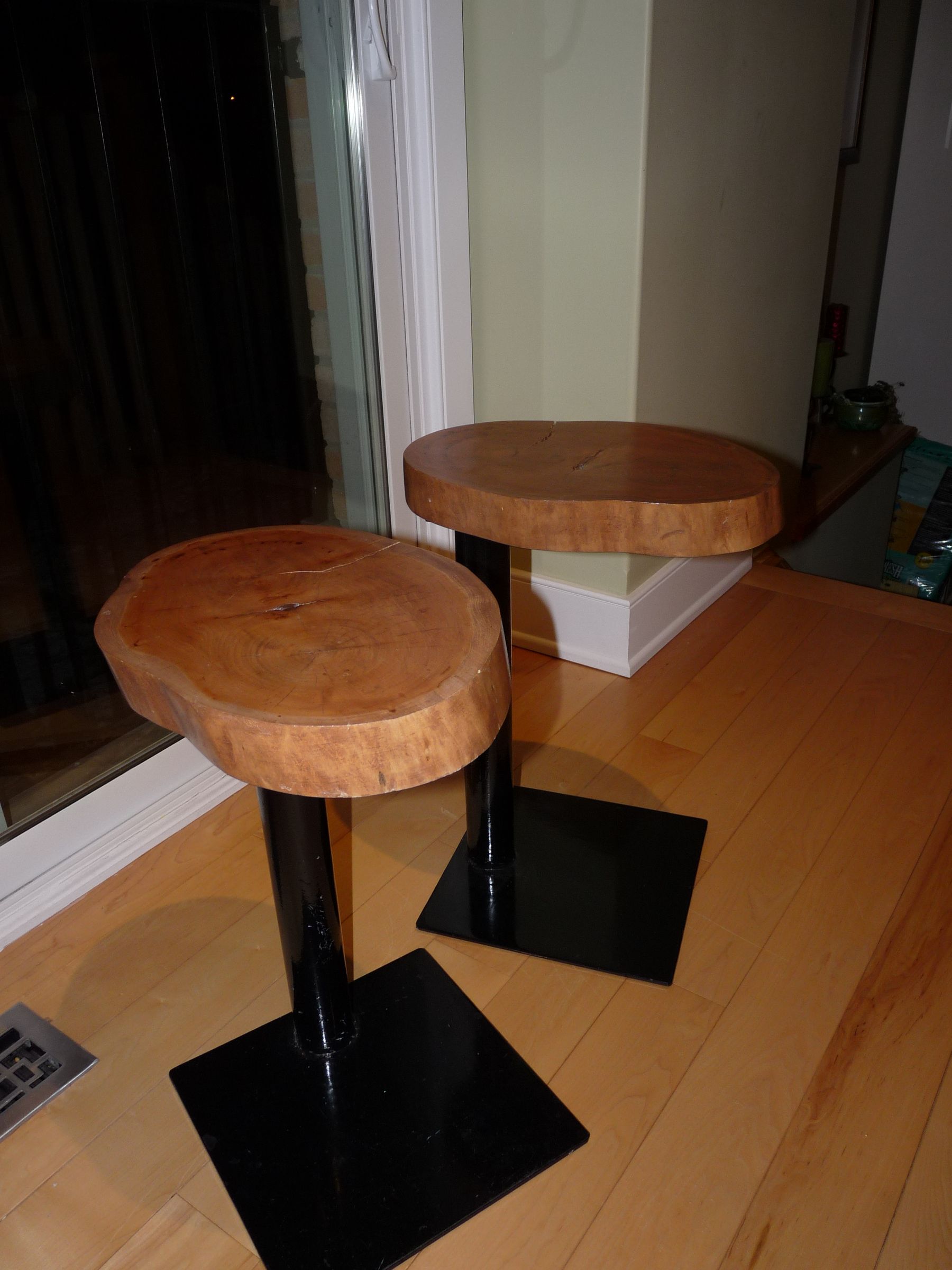 Wood and Steel Sidetables