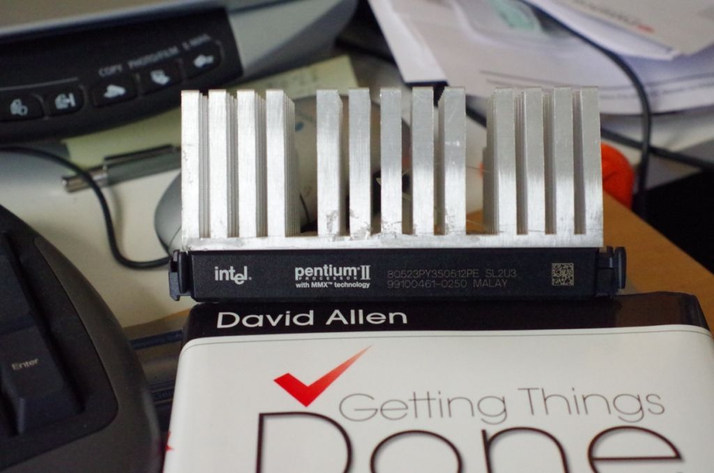 Business Card Holder Out of Pentium II Cooler
