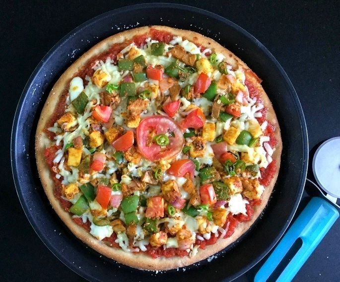 Spicy Paneer Tikka Pizza (with Whole Wheat) : 24 Steps (with Pictures ...