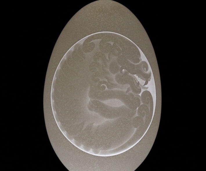 CNC Egg Shell Bas-relief Engraving 