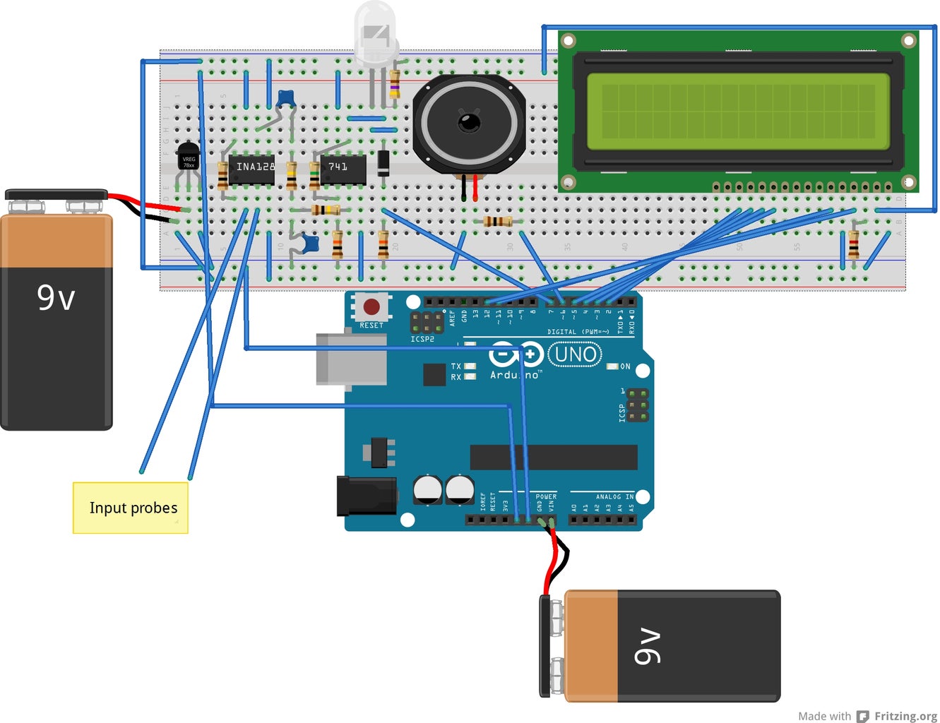 Electrocardiograph Heart Rate Monitor 5 Steps with Pictures Circuit Diagram