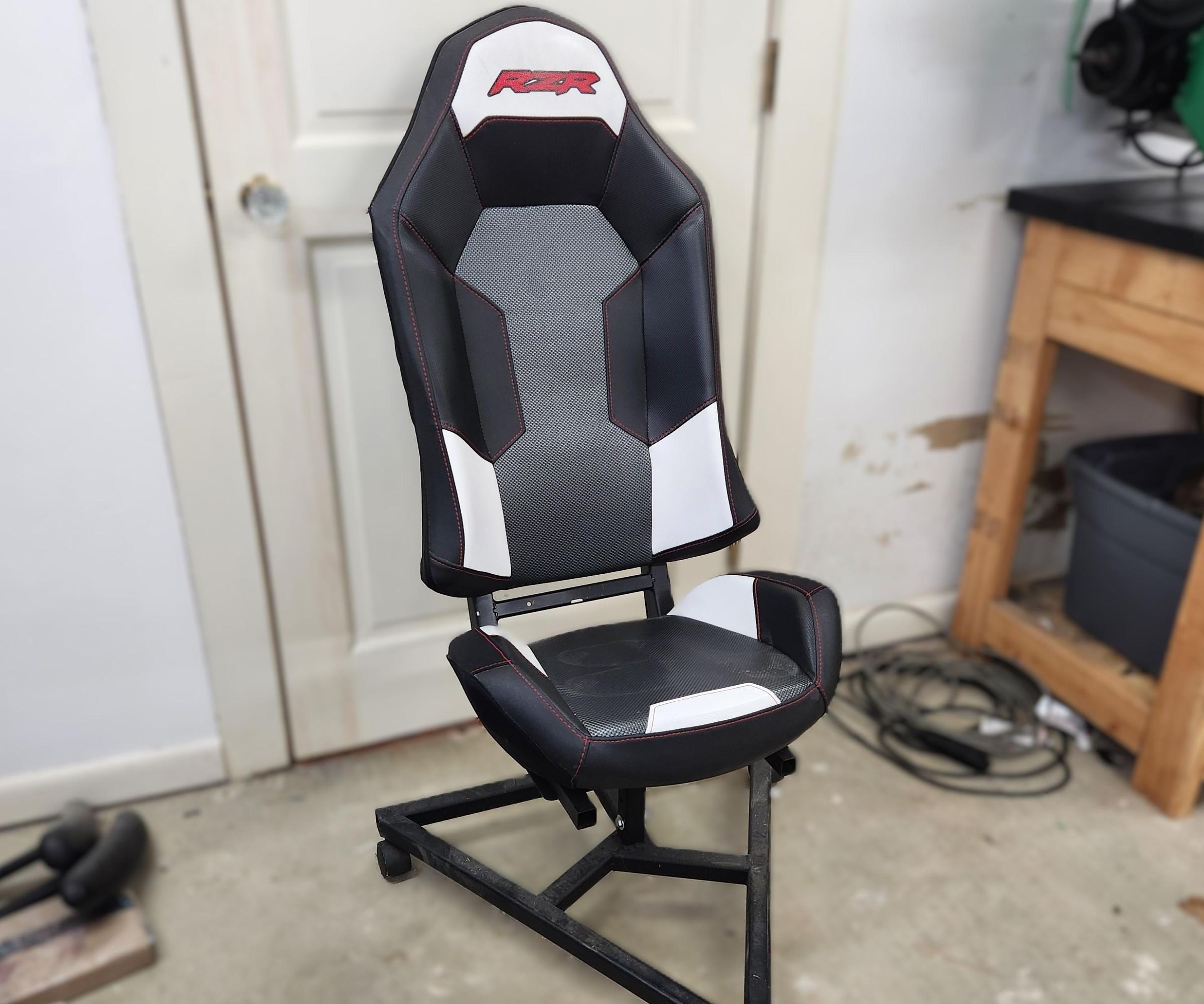 Old Vehicle Seat Into Office Chair