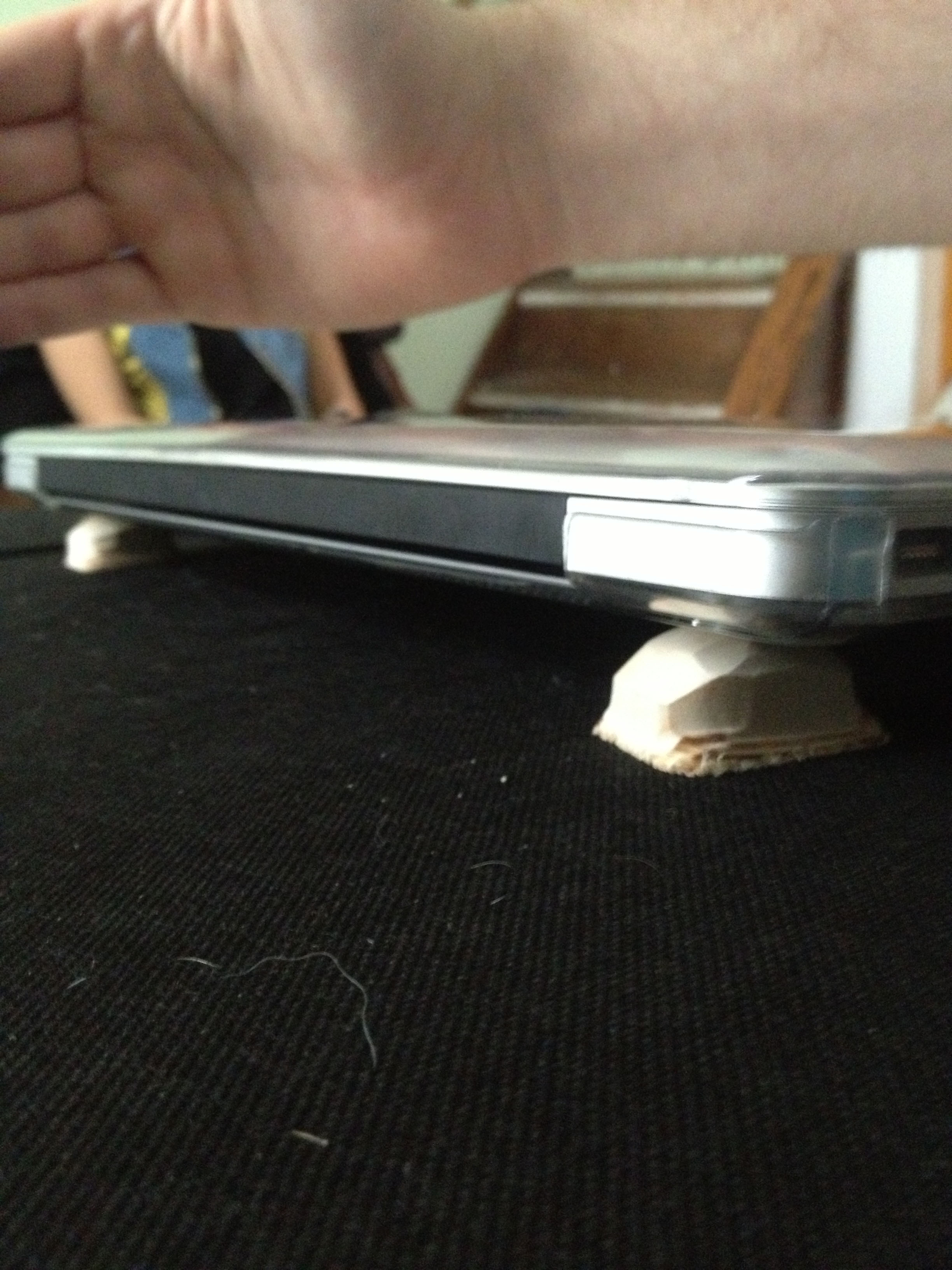 Simple Laptop Cooler / Stand / Risers / Notebook Nubbies for FREE Made at Techshop